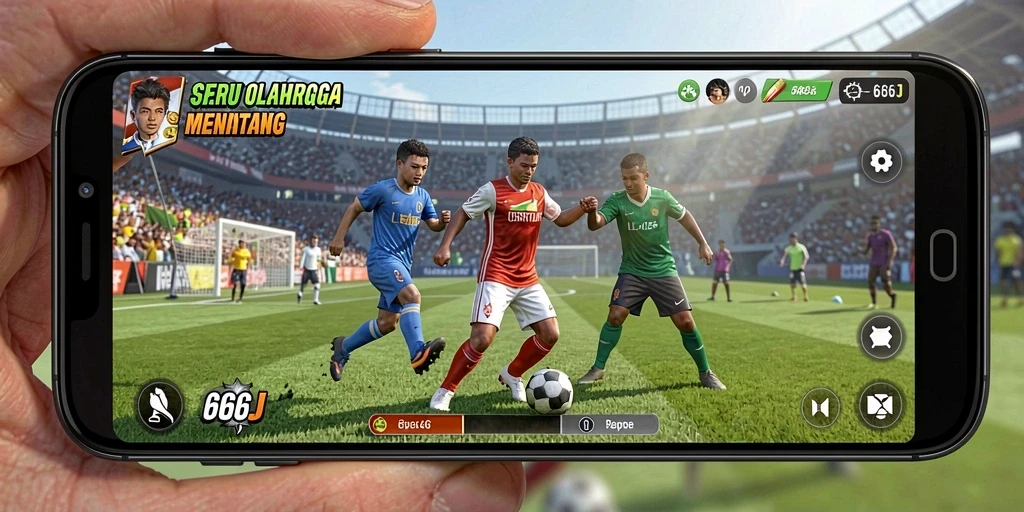 Screenshot gameplay <strong>666J</strong> yang menampilkan suasana seru pertandingan olahraga.