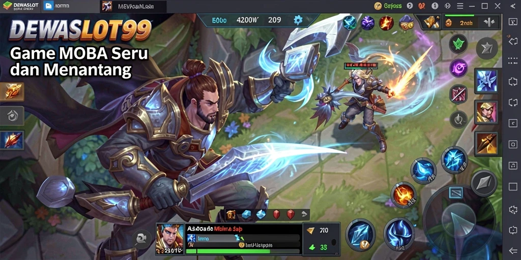 Tampilan gameplay MOBA DEWASLOT99 yang mendebarkan dan penuh aksi.