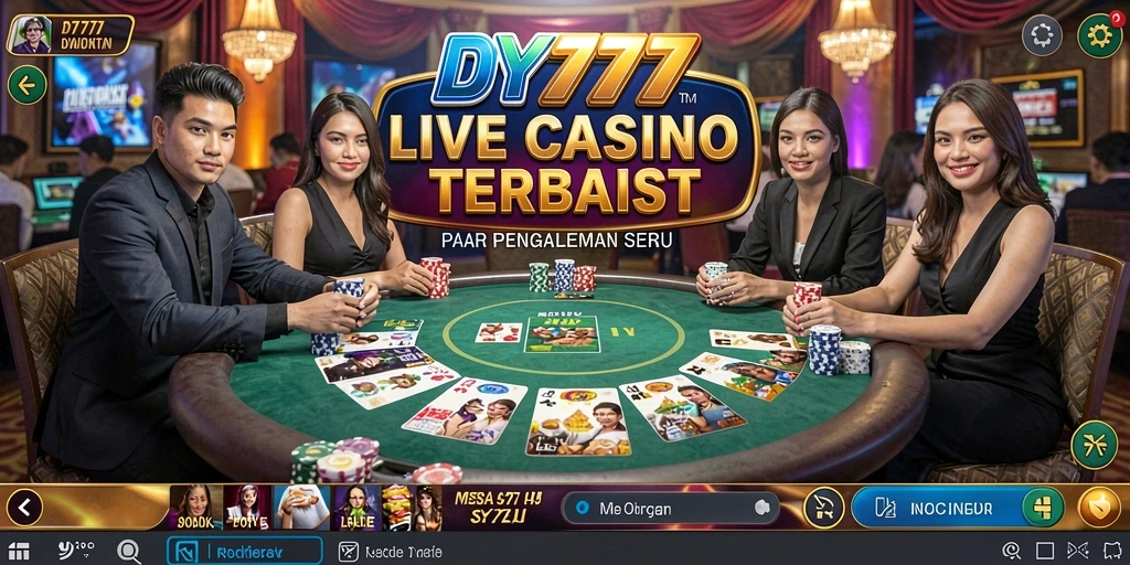 Tampilan gameplay DY777 yang mendebarkan dengan dealer langsung dan interaksi sosial.
