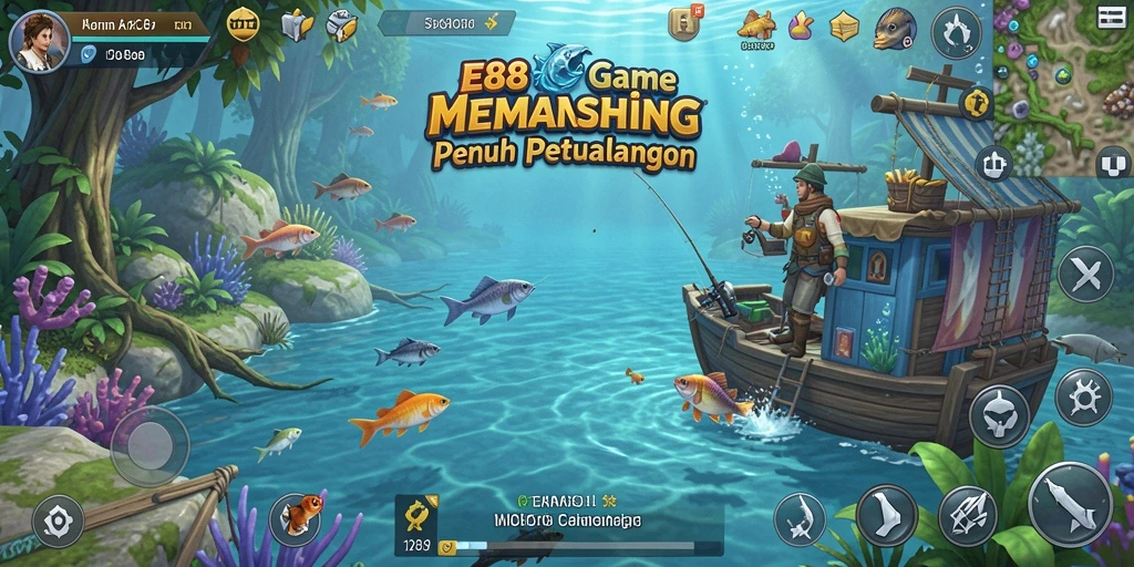 Tangkapan ikan besar dalam gameplay E88 yang seru.