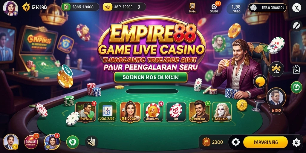 Gameplay seru EMPIRE88 di Live Casino dengan dealer langsung.