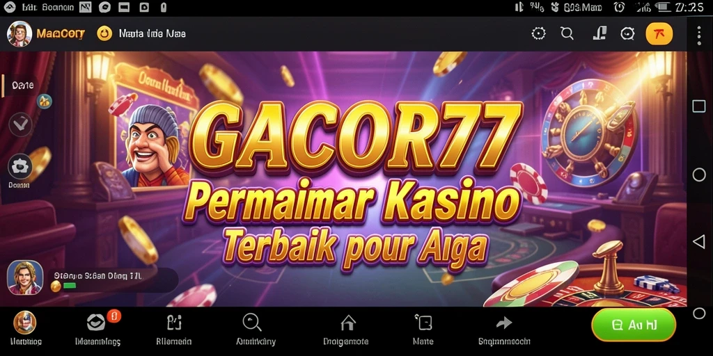 Tampilan menarik gameplay Kasino GACOR77 dengan pengalaman mendebarkan.
