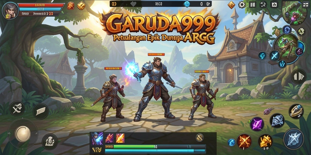 Tangkapan layar gameplay GARUDA999 yang menampilkan pertarungan seru di dunia ARPG.
