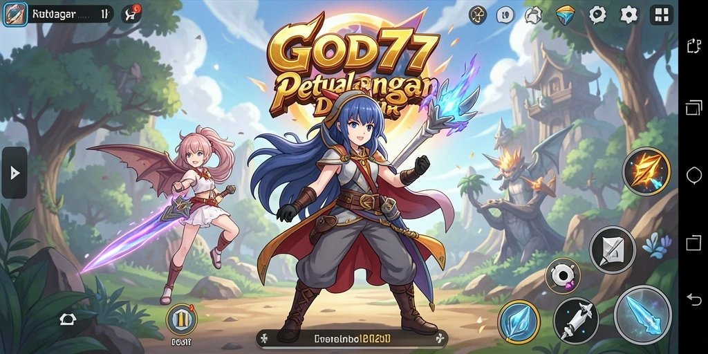 Screenshot gameplay GOD77 menunjukkan petualangan seru dalam dunia Anime.