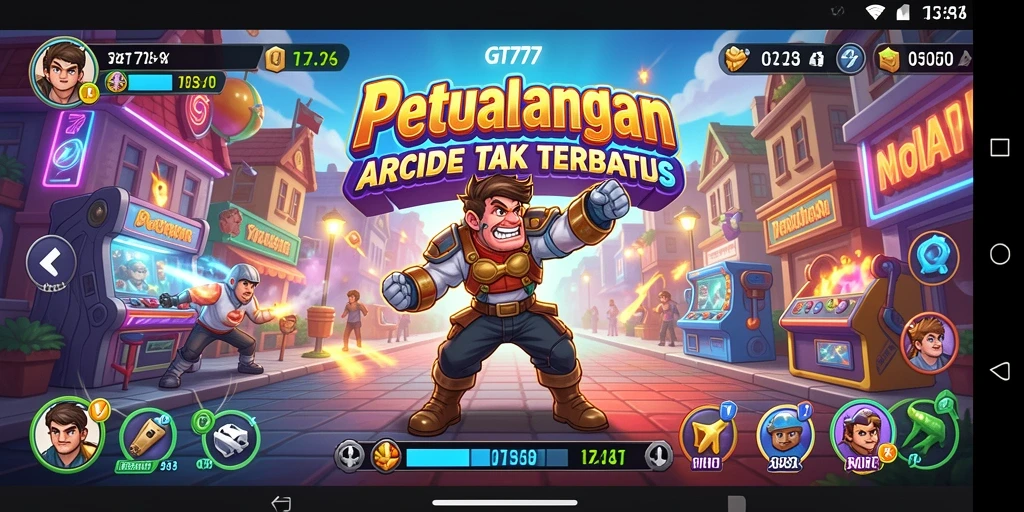 Tangkapan layar gameplay GT777 yang penuh aksi dan warna-warni.