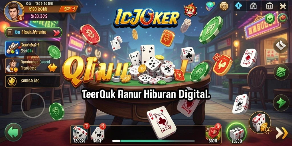 Screenshot gameplay IDCJOKER menampilkan aksi seru permainan QiuQiu.