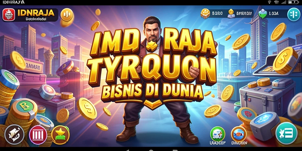 Gameplay seru IDNRAJA dengan berbagai pilihan strategi bisnis.