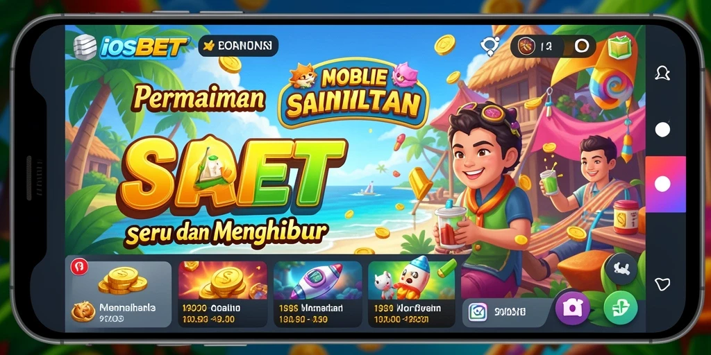 Screenshot utama IOSBET menampilkan gameplay santai yang menarik.
