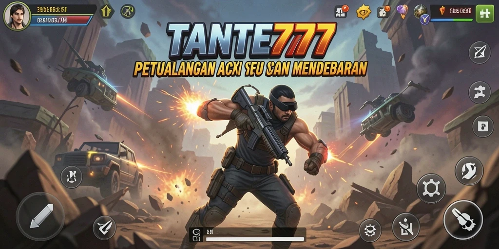 Tangkapan layar utama TANTE777 menampilkan aksi pertempuran yang mendebarkan.