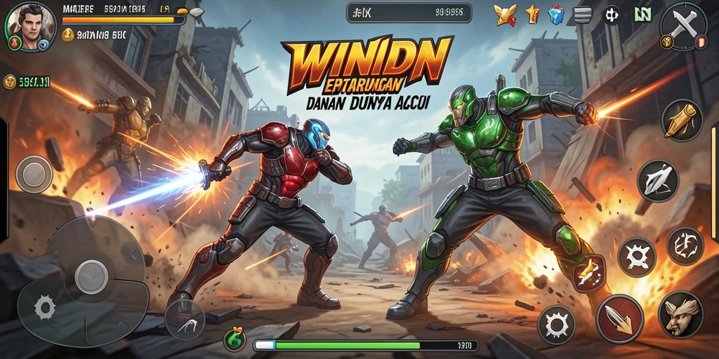 Screenshot WINIDN menunjukkan aksi pertarungan yang mendebarkan.