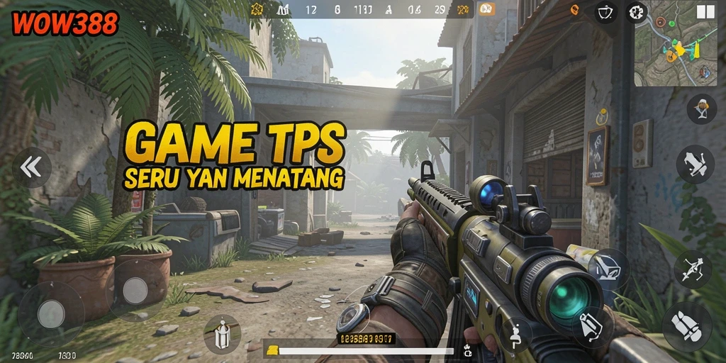 Tampilan gameplay seru dari WOW388 dengan aksi TPS yang mendebarkan.